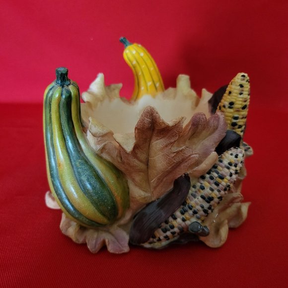 Thanksgiving Autumn Ceramic Table Decor Candle Holder Trinket Box - Picture 2 of 12